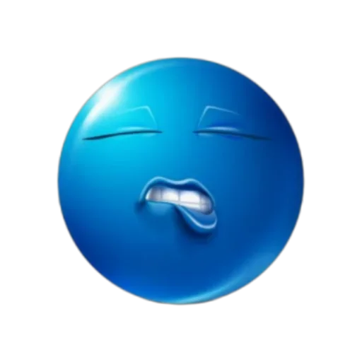 Стикер Telegram «Blue Ball» 😌