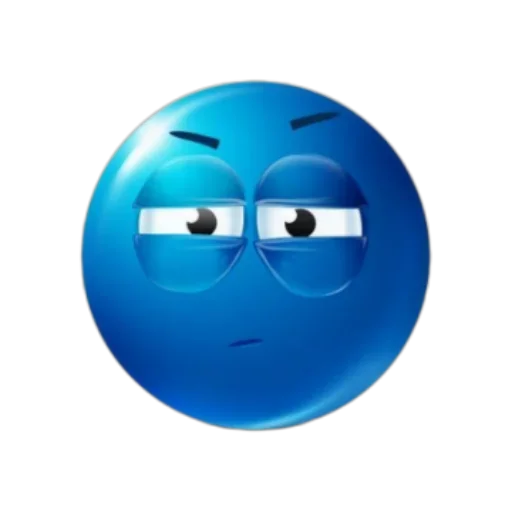Blue Ball emoji 🤨