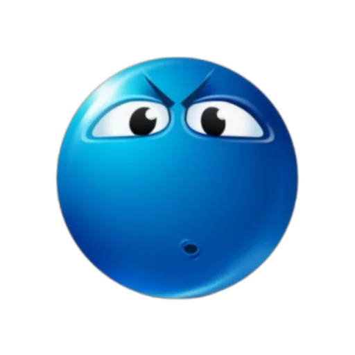 Telegram Sticker «Blue Ball» 😮