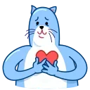 Стікер Blue Cat 💔