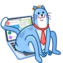 Эмодзи Blue Cat 💻