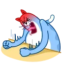 Эмодзи Blue Cat 🤬