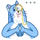 Blue Cat sticker 🧐