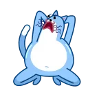 Эмодзи Blue Cat 😰
