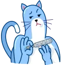 Blue Cat stiker 😒