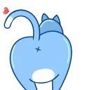 Blue Cat stiker ❤️