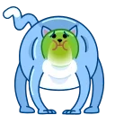 Blue Cat stiker 🤢