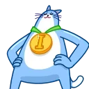 Blue Cat sticker 🥇