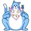 Стікер Blue Cat 🍽