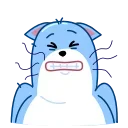 Эмодзи Blue Cat 😮