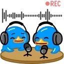 Blue Duck emoji 🎙