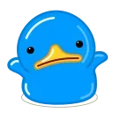 Blue Duck emoji 🤷‍♂️