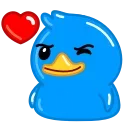 Blue Duck emoji 😘