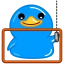 Blue Duck emoji 🤔