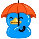 Blue Duck  emoji ☂️