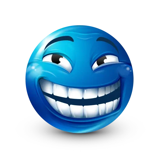 Telegram Sticker «Blue Emoji» 😆