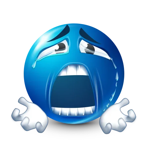 Стікер Blue Emoji 😭