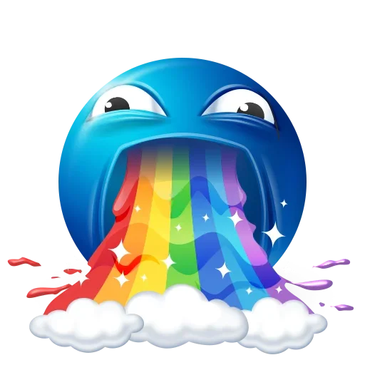 Стікер Blue Emoji 🤮