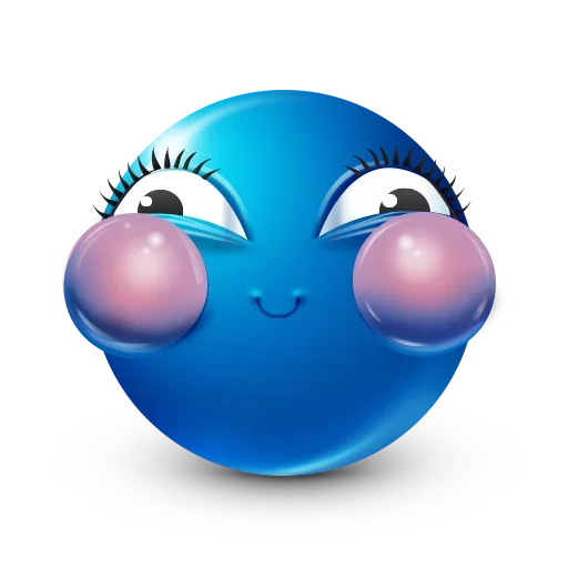 Telegram Sticker «Blue Emoji» ☺️