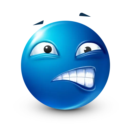 Blue Emoji sticker 🙁