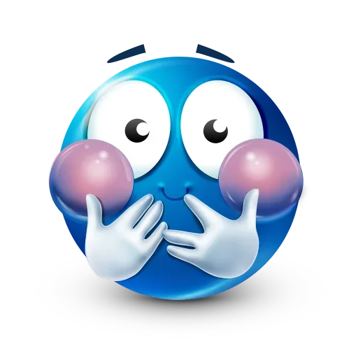 Стікер Telegram «Blue Emoji» 😊