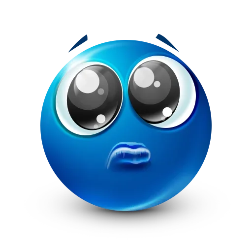 Стікер Telegram «Blue Emoji» 🥺