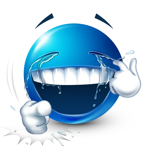 Telegram Sticker «Blue Emoji» 😂