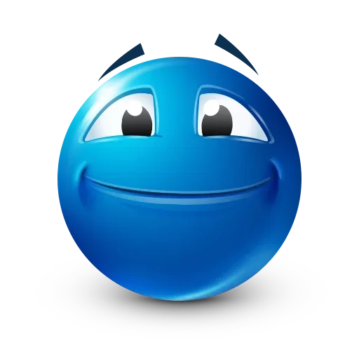 Telegram Sticker «Blue Emoji» 🙂