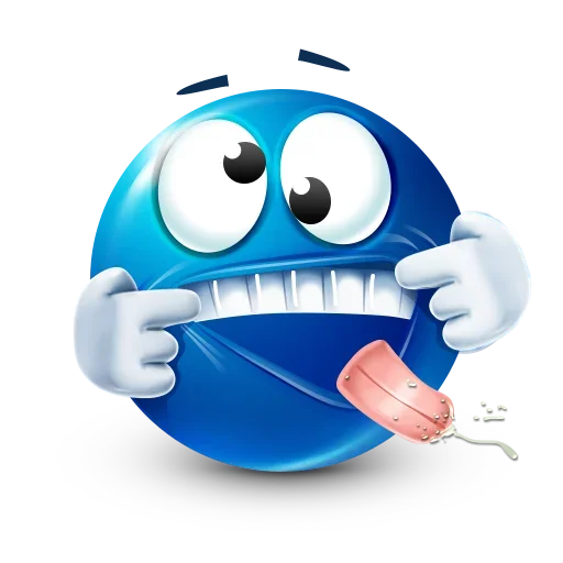 Telegram Sticker «Blue Emoji» 🤪