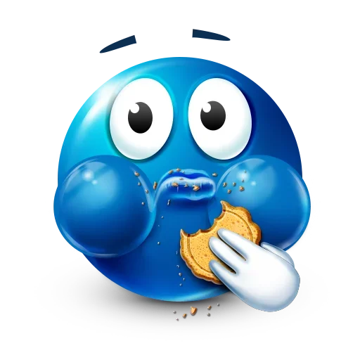 Стікер Blue Emoji 🍪