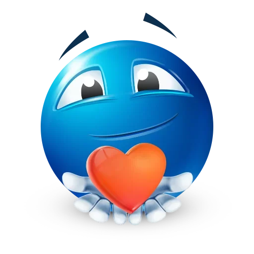 Стікер Blue Emoji ❤️