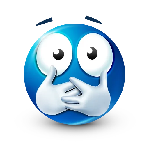 Blue Emoji sticker 🫢