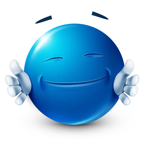 Blue Emoji sticker 😌