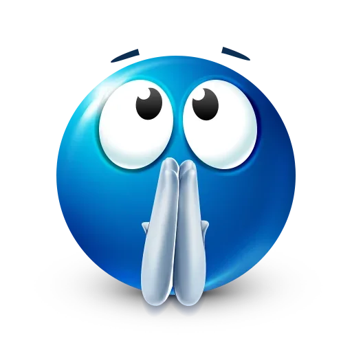 Telegram Sticker «Blue Emoji» 🙏