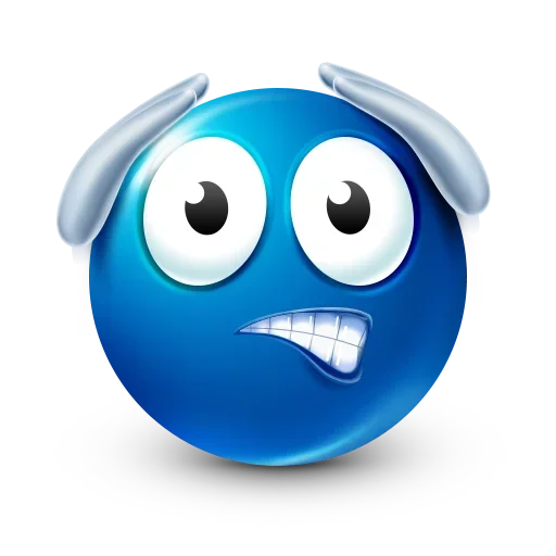 Стікер Blue Emoji 😳