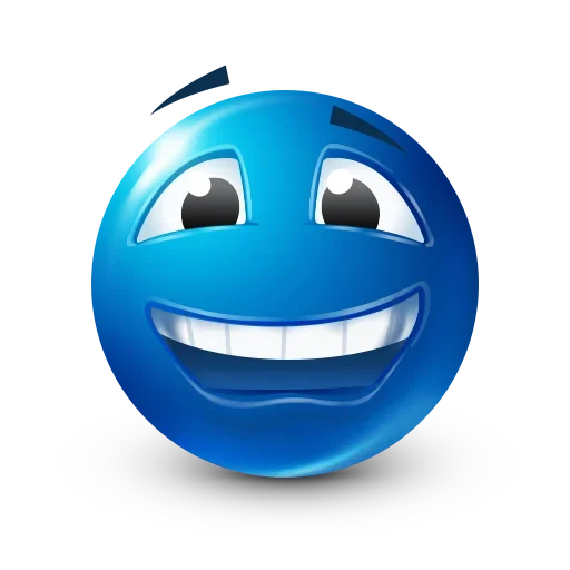 Blue Emoji sticker 😄
