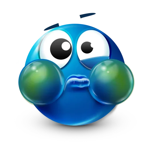 Стікер Blue Emoji 🤢