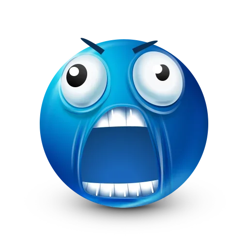 Стікер Telegram «Blue Emoji» 😲