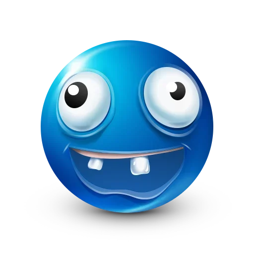Blue Emoji stiker 🥴