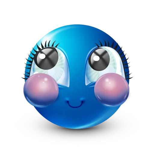 Стікер Blue Emoji ☺️