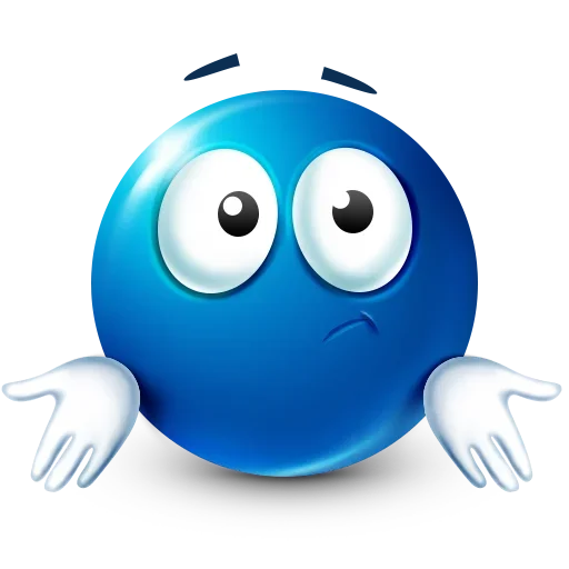 Telegram Sticker «Blue Emoji» 🫢
