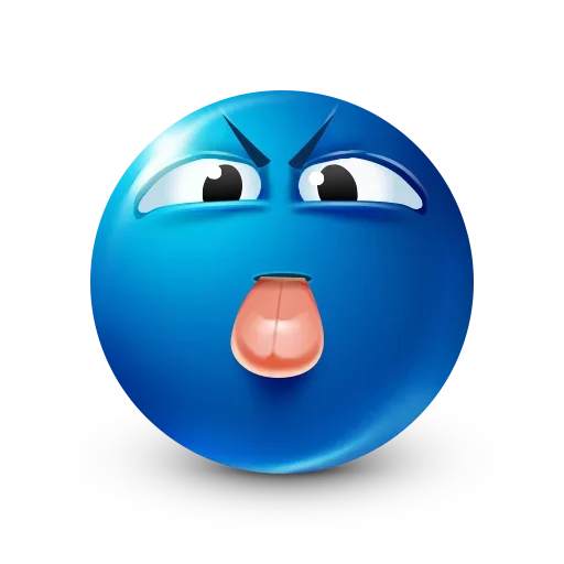 Blue Emoji stiker 😛