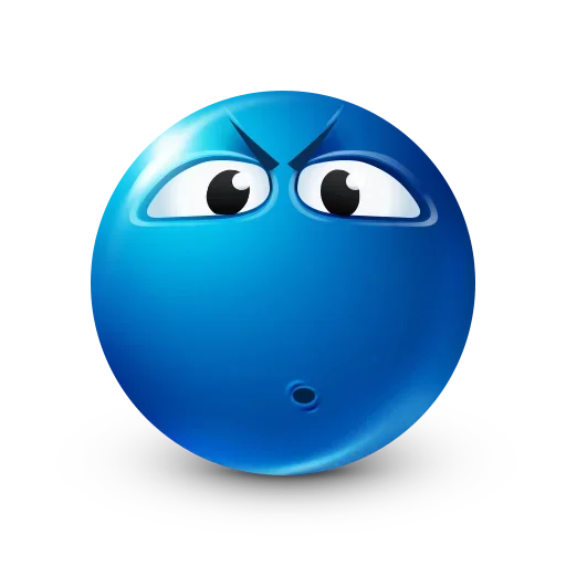 Стікер Blue Emoji 😯