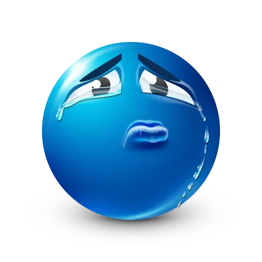 Стікер Blue Emoji 😢
