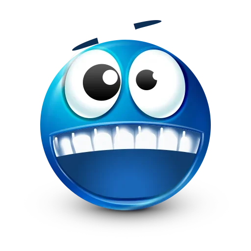 Blue Emoji stiker 😄