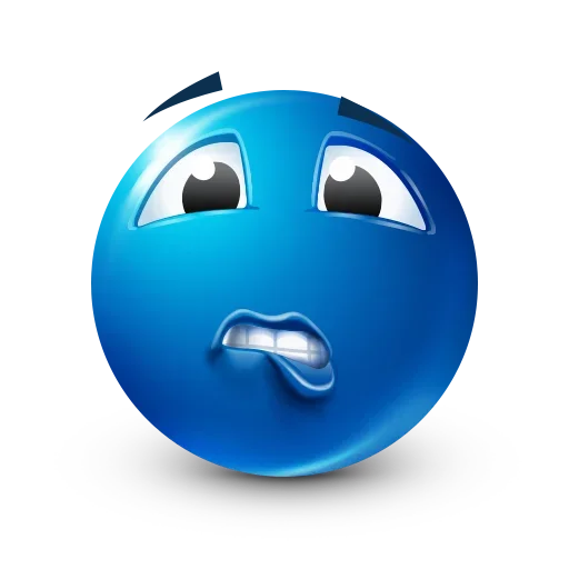 Стікер Blue Emoji 🫦