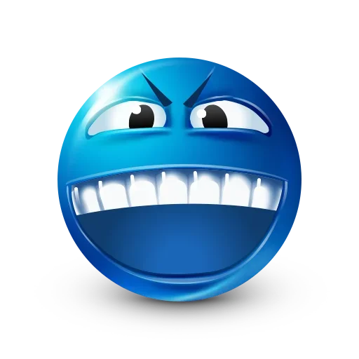 Blue Emoji sticker 😄