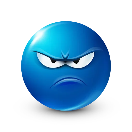 Telegram Sticker «Blue Emoji» ☹️