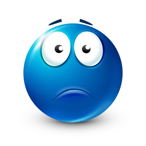 Стікер Telegram «Blue Emoji» 🙁