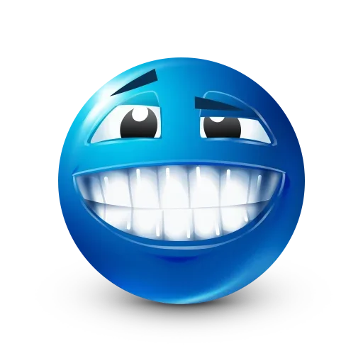 Стікер Blue Emoji 😆